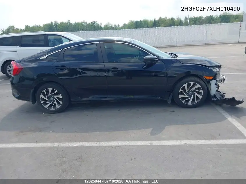 2020 Honda Civic VIN: 2HGFC2F7XLH010490 Lot: 12625844