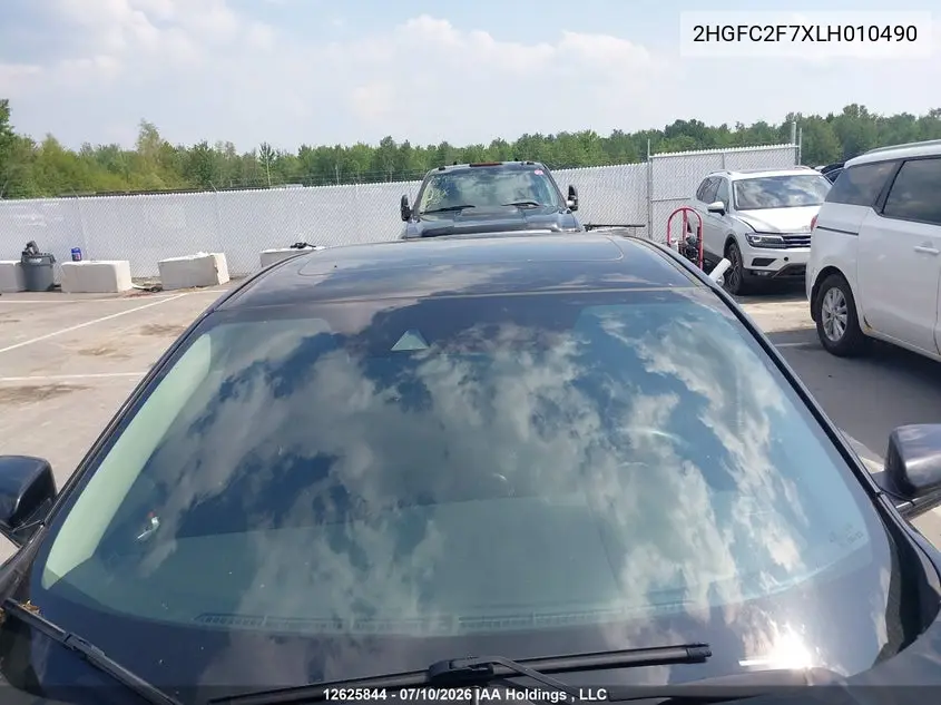 2020 Honda Civic VIN: 2HGFC2F7XLH010490 Lot: 12625844