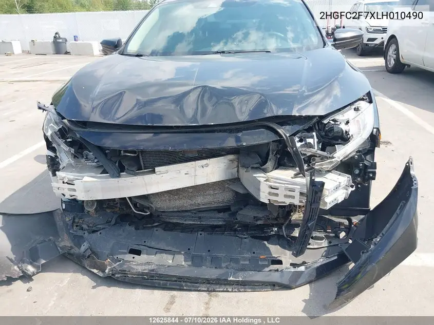 2020 Honda Civic VIN: 2HGFC2F7XLH010490 Lot: 12625844