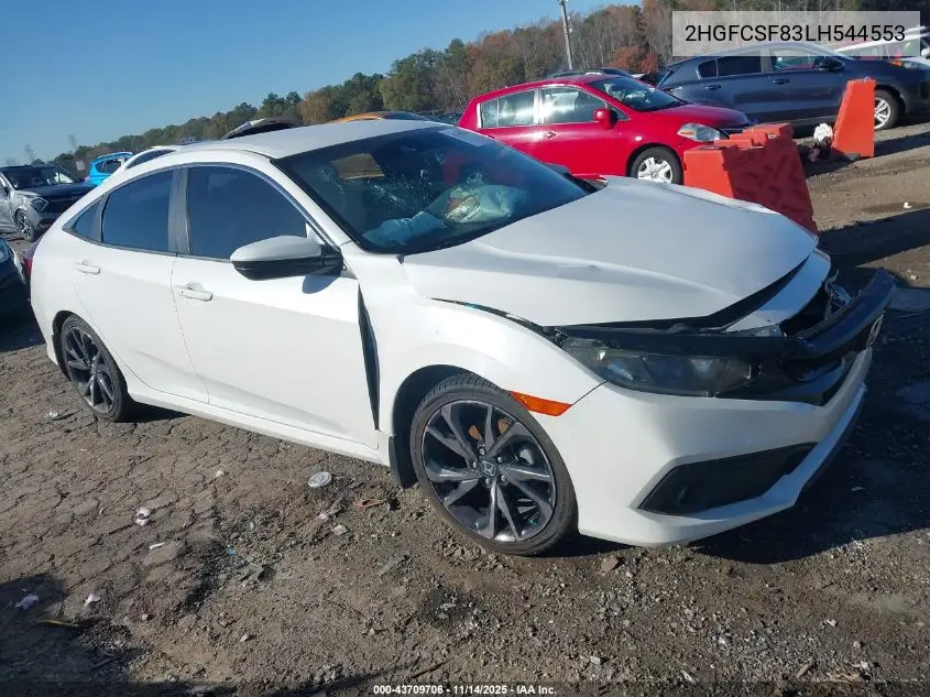 2HGFC2F83LH544553 2020 Honda Civic Sport