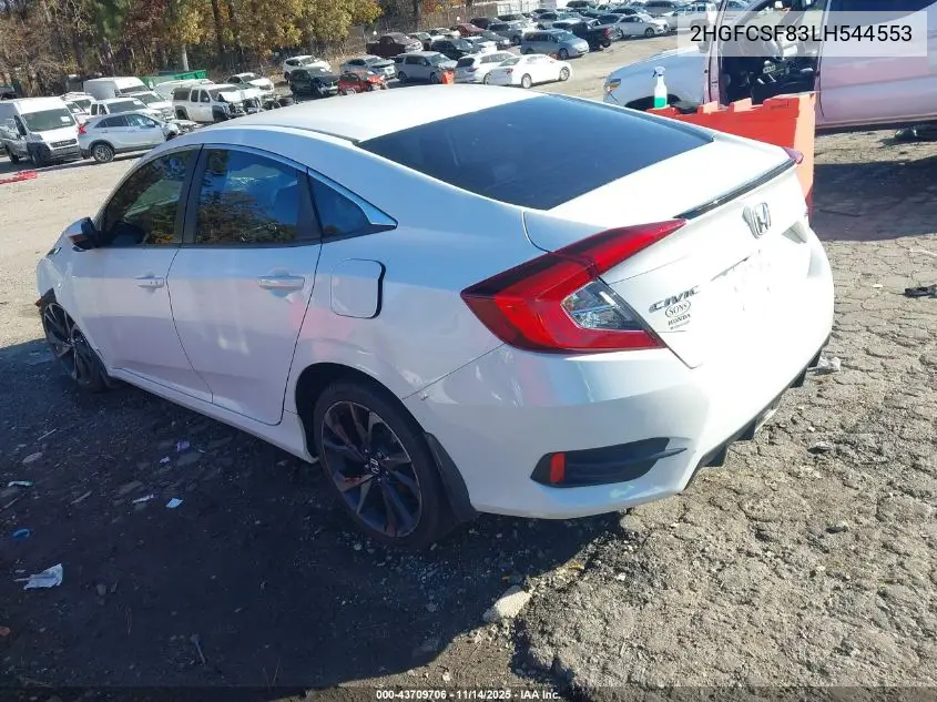 2HGFC2F83LH544553 2020 Honda Civic Sport