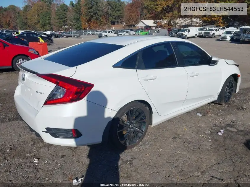 2HGFC2F83LH544553 2020 Honda Civic Sport