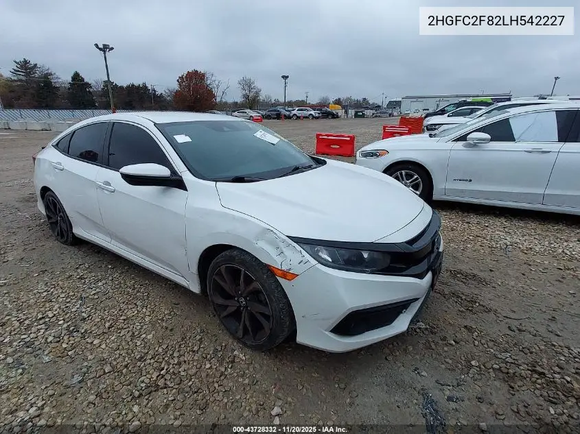 2HGFC2F82LH542227 2020 Honda Civic Sport