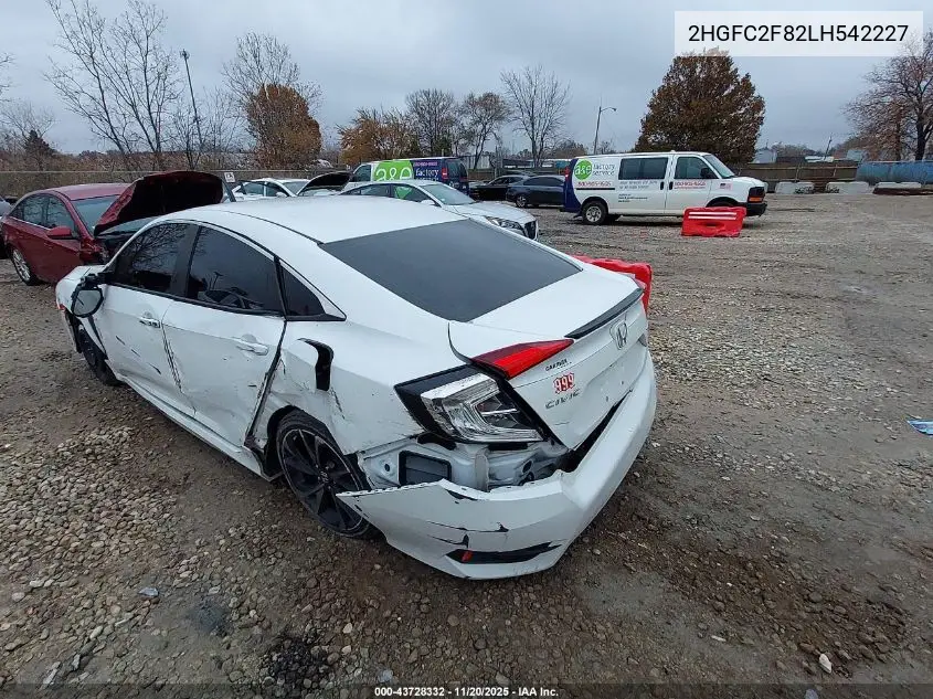 2HGFC2F82LH542227 2020 Honda Civic Sport