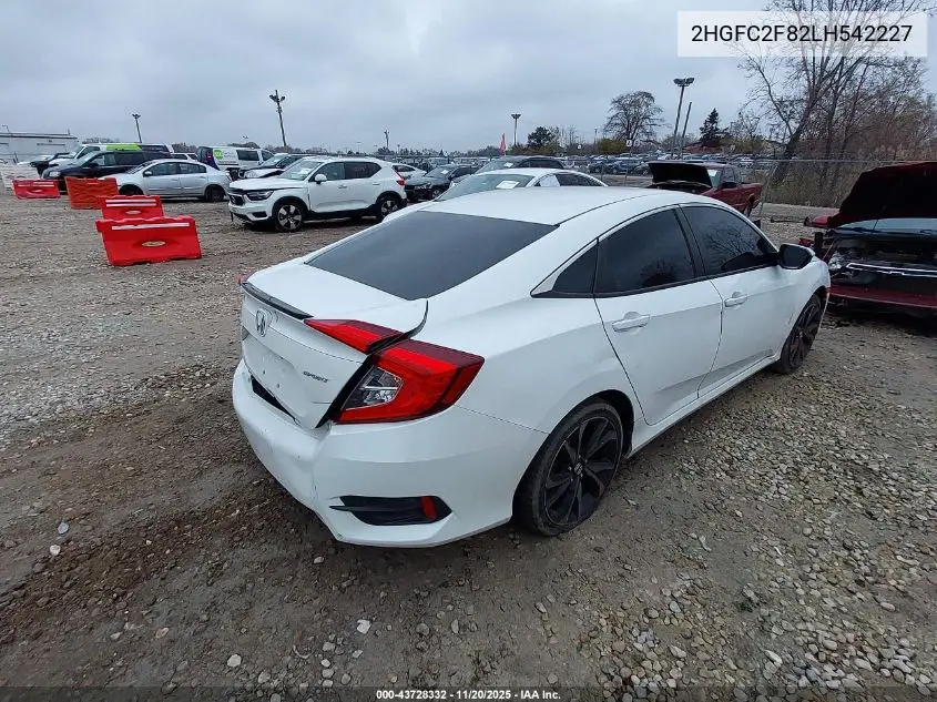 2HGFC2F82LH542227 2020 Honda Civic Sport