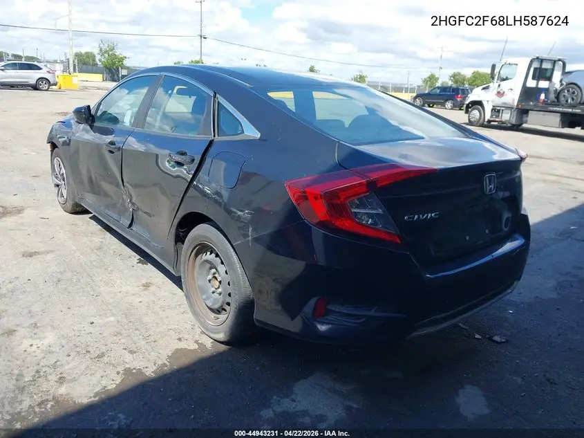 2HGFC2F68LH587624 2020 Honda Civic Lx