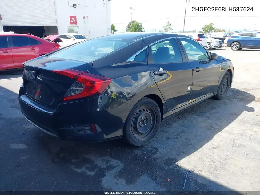 2HGFC2F68LH587624 2020 Honda Civic Lx