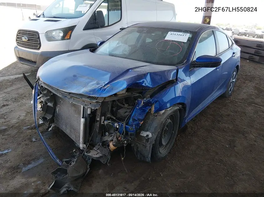 2HGFC2F67LH550824 2020 Honda Civic Lx