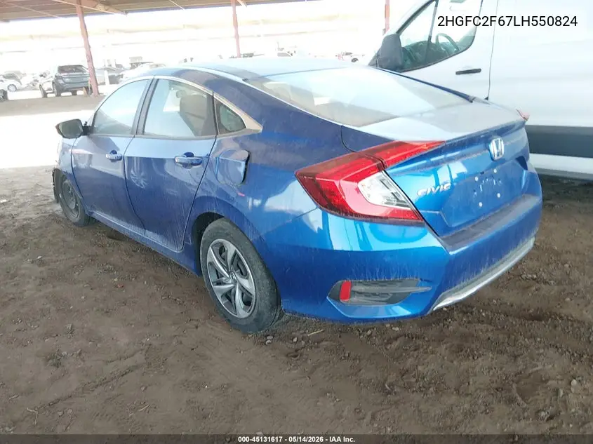 2HGFC2F67LH550824 2020 Honda Civic Lx