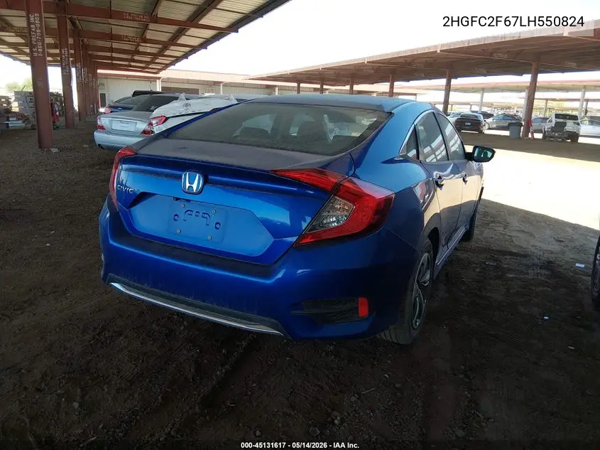 2HGFC2F67LH550824 2020 Honda Civic Lx