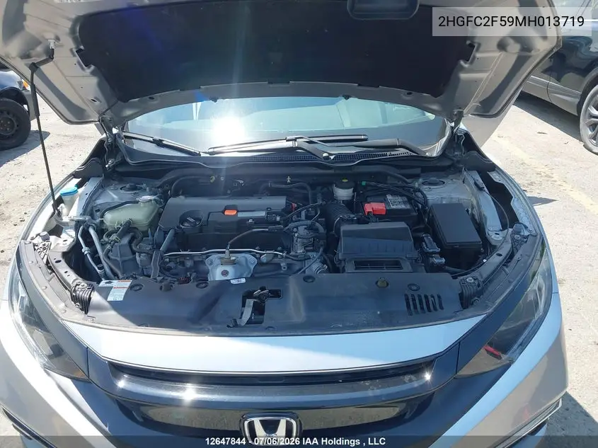 2021 Honda Civic Lx VIN: 2HGFC2F59MH013719 Lot: 12647844