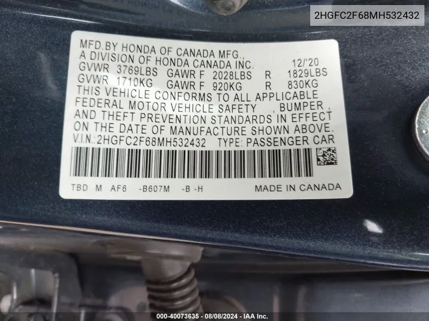 2013 Hyundai Veloster VIN: KMHTC6AD3DU128333 Lot: 40073635