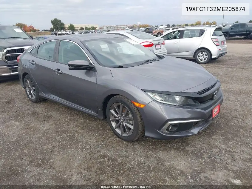 19XFC1F32ME205874 2021 Honda Civic Ex