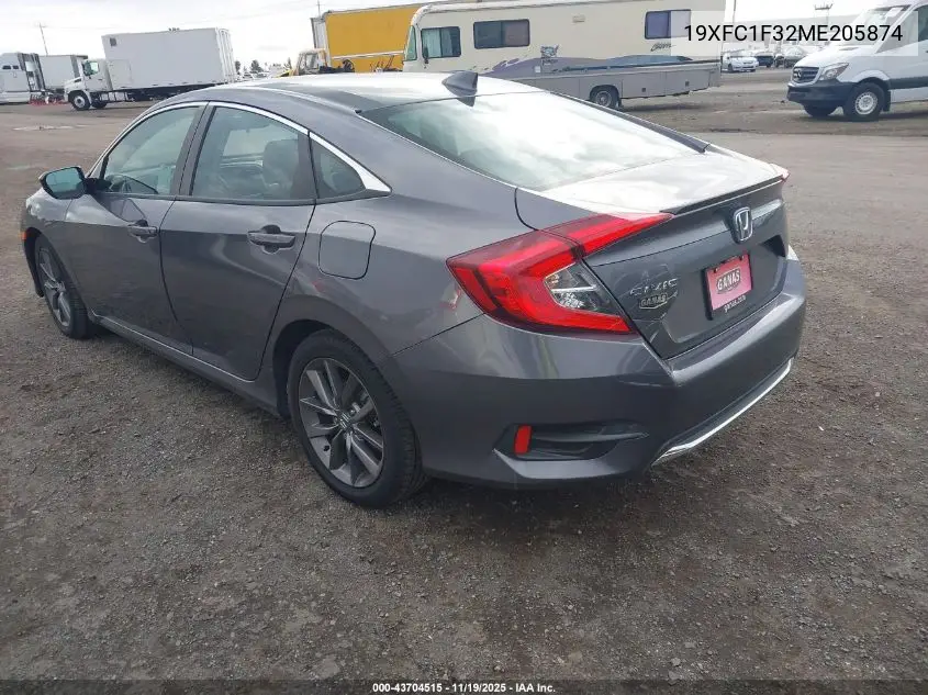19XFC1F32ME205874 2021 Honda Civic Ex