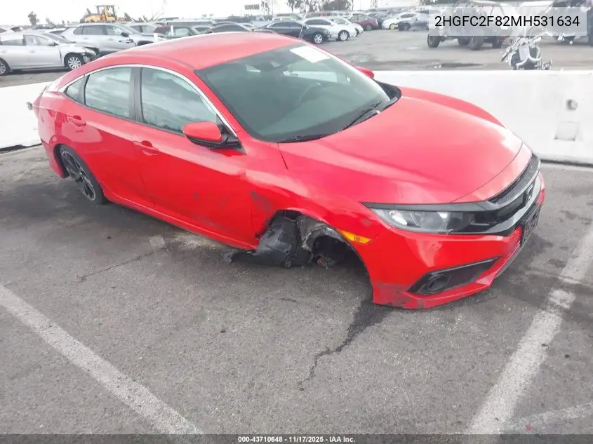 2HGFC2F82MH531634 2021 Honda Civic Sport