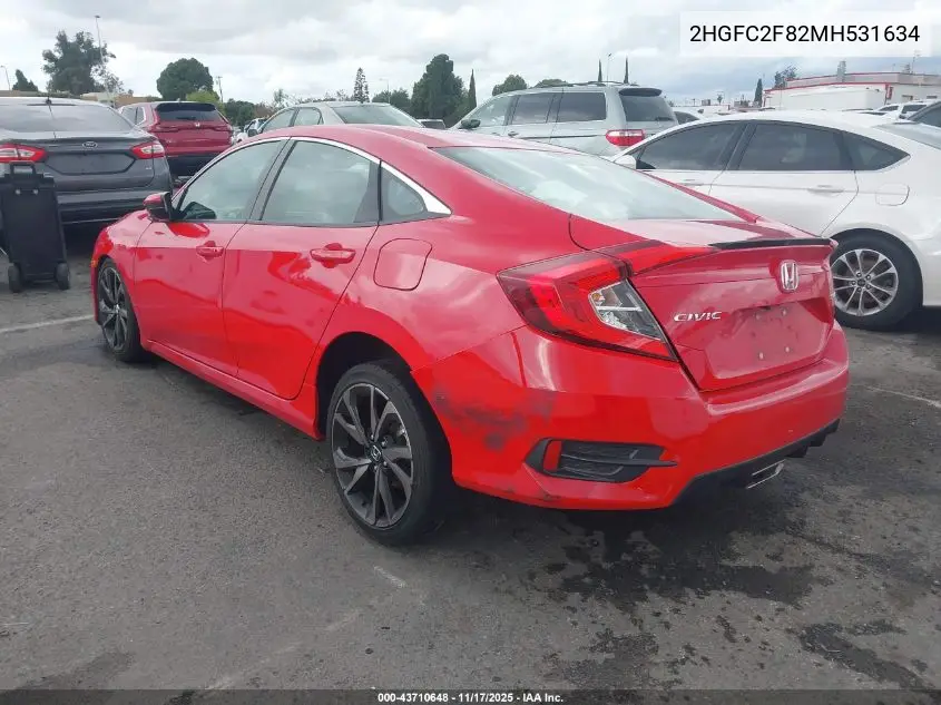 2HGFC2F82MH531634 2021 Honda Civic Sport
