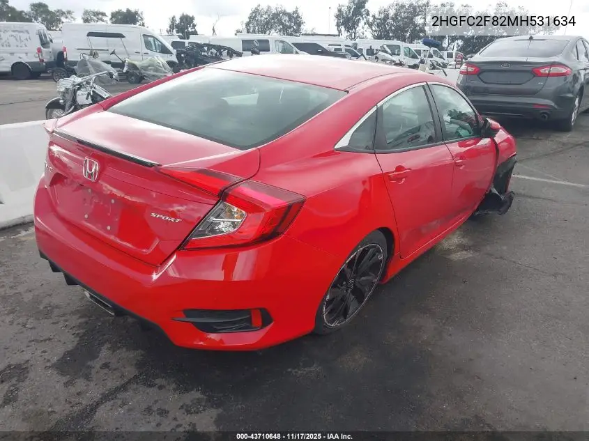 2HGFC2F82MH531634 2021 Honda Civic Sport