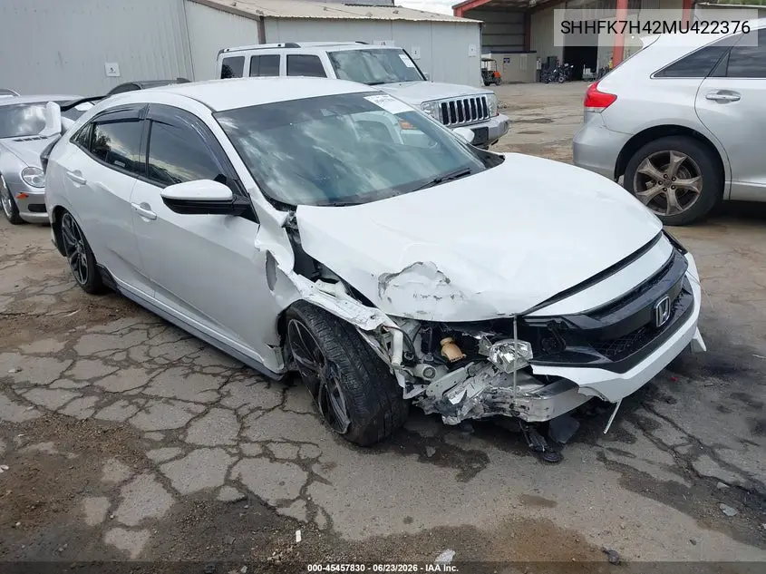 2021 Honda Civic Sport VIN: SHHFK7H42MU422376 Lot: 45457830