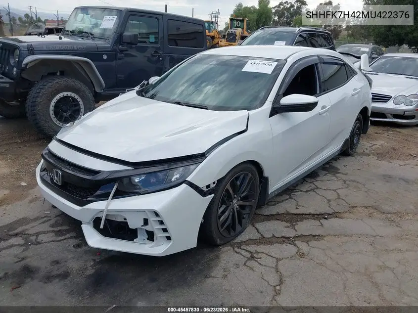 2021 Honda Civic Sport VIN: SHHFK7H42MU422376 Lot: 45457830