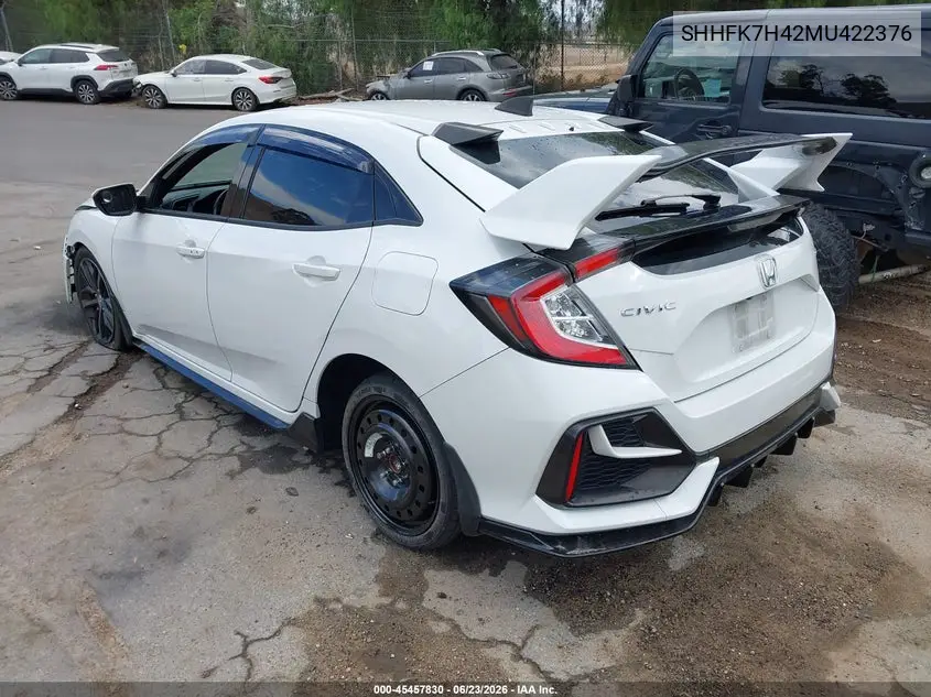 2021 Honda Civic Sport VIN: SHHFK7H42MU422376 Lot: 45457830