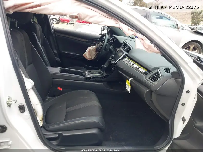 2021 Honda Civic Sport VIN: SHHFK7H42MU422376 Lot: 45457830