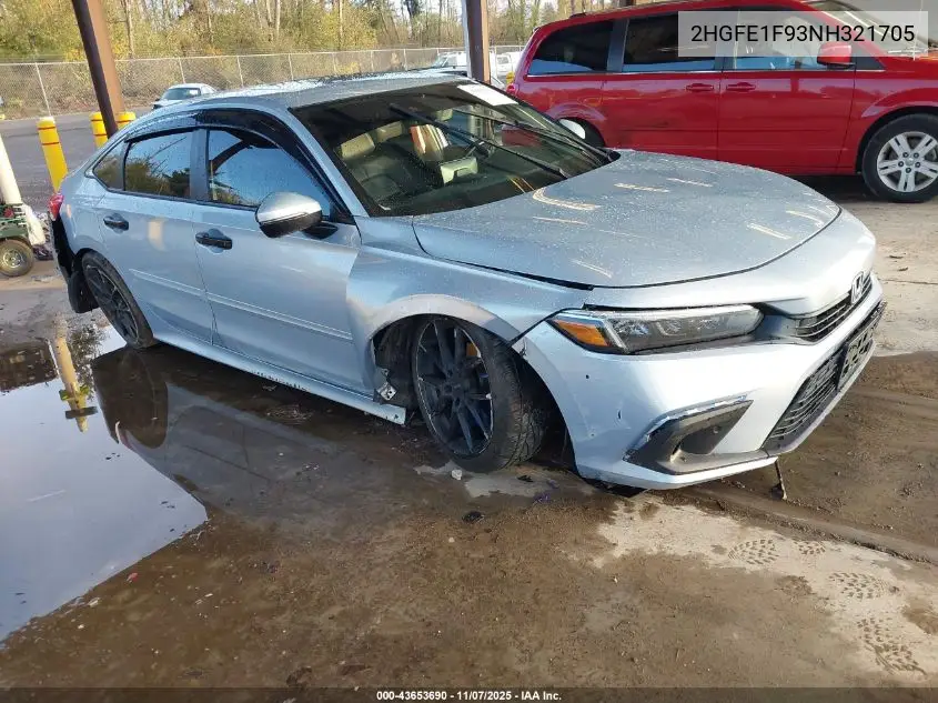 2HGFE1F93NH321705 2022 Honda Civic Touring