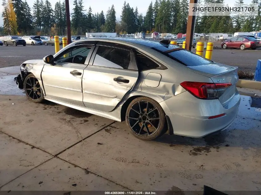 2HGFE1F93NH321705 2022 Honda Civic Touring
