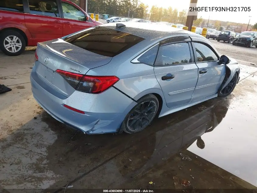 2HGFE1F93NH321705 2022 Honda Civic Touring