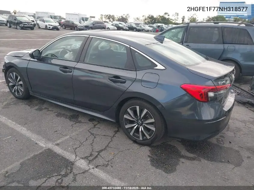 2HGFE1F77NH318577 2022 Honda Civic Ex