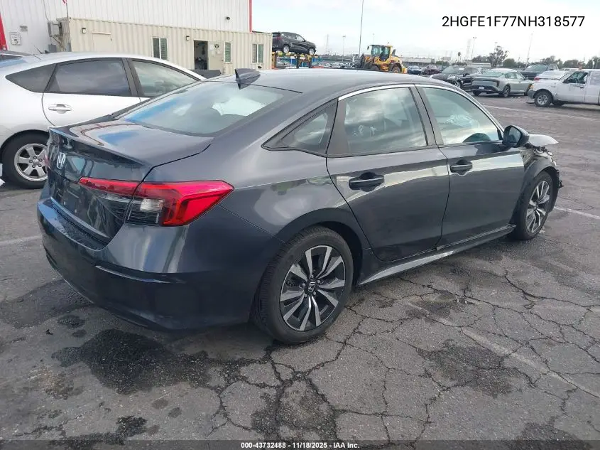 2HGFE1F77NH318577 2022 Honda Civic Ex
