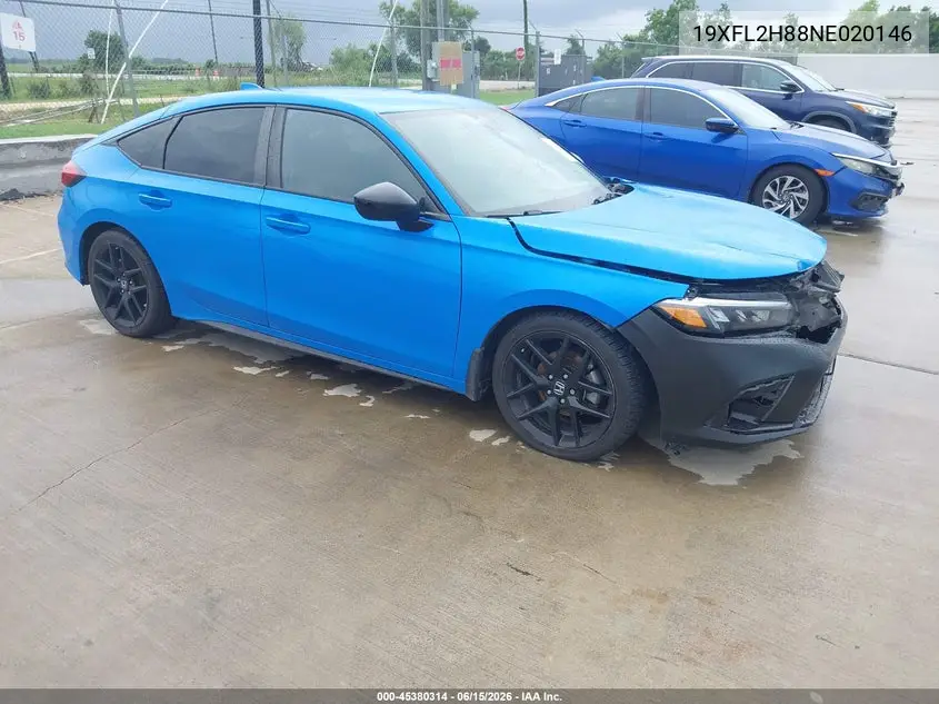 19XFL2H88NE020146 2022 Honda Civic Sport