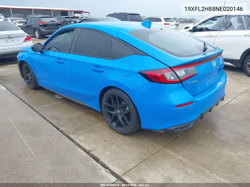 19XFL2H88NE020146 2022 Honda Civic Sport