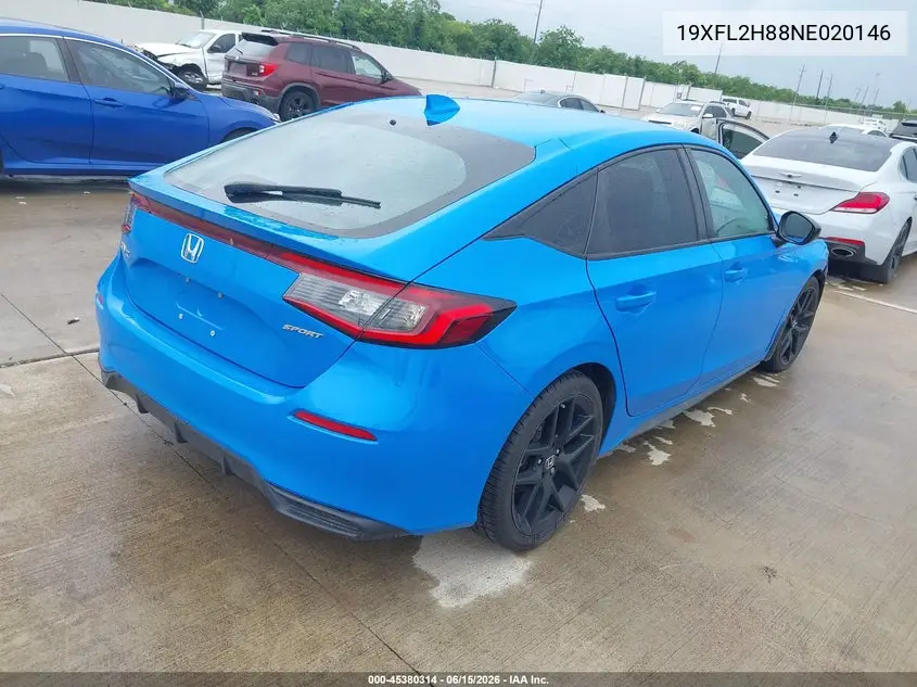 19XFL2H88NE020146 2022 Honda Civic Sport