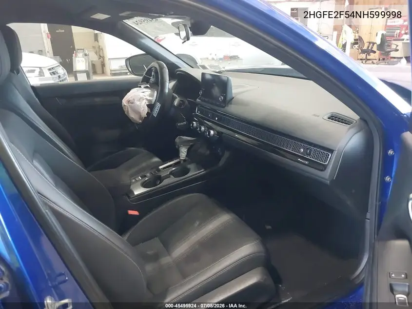 2022 Honda Civic Sport VIN: 2HGFE2F54NH599998 Lot: 45495924