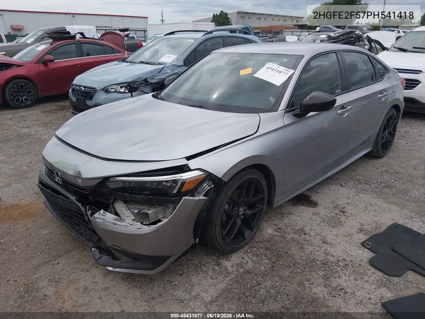 2023 Honda Civic Sport VIN: 2HGFE2F57PH541418 Lot: 45431077