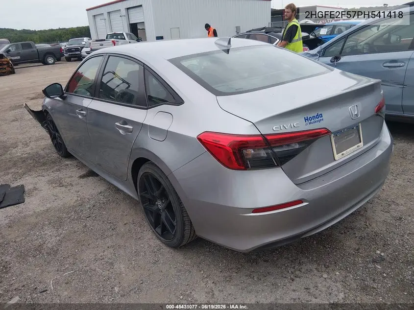 2023 Honda Civic Sport VIN: 2HGFE2F57PH541418 Lot: 45431077