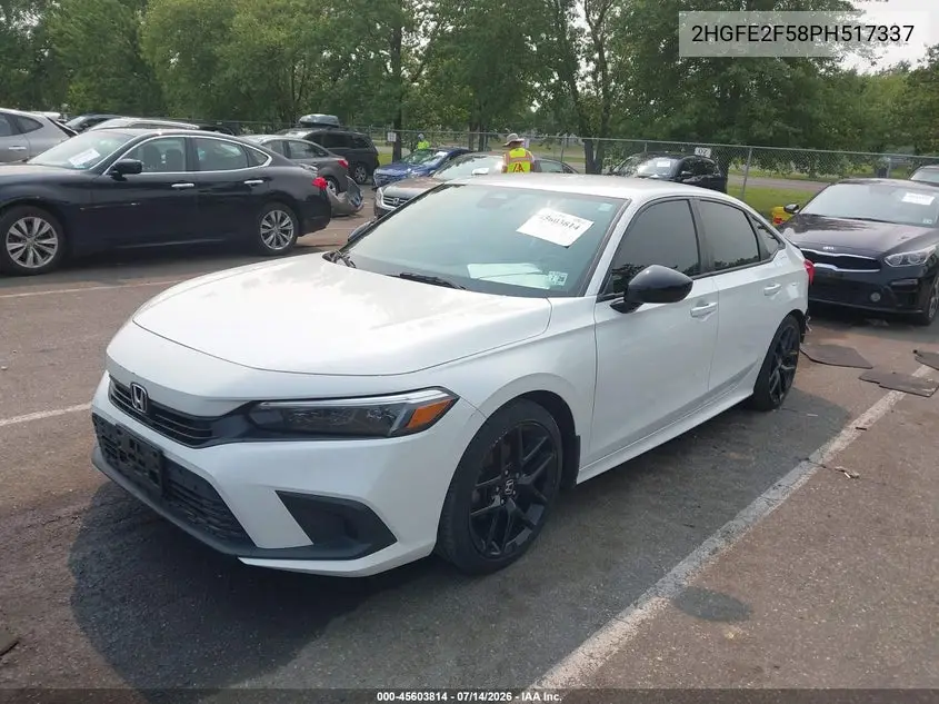 2023 Honda Civic Sport VIN: 2HGFE2F58PH517337 Lot: 45603814