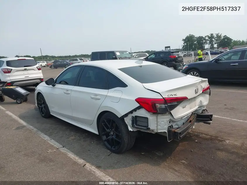 2023 Honda Civic Sport VIN: 2HGFE2F58PH517337 Lot: 45603814