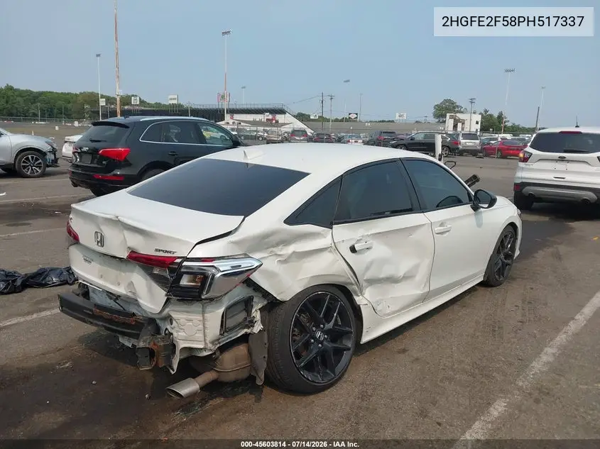 2023 Honda Civic Sport VIN: 2HGFE2F58PH517337 Lot: 45603814