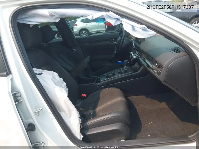 2023 Honda Civic Sport VIN: 2HGFE2F58PH517337 Lot: 45603814