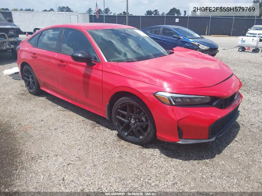 2025 Honda Civic Sport VIN: 2HGFE2F55SH579769 Lot: 45489049