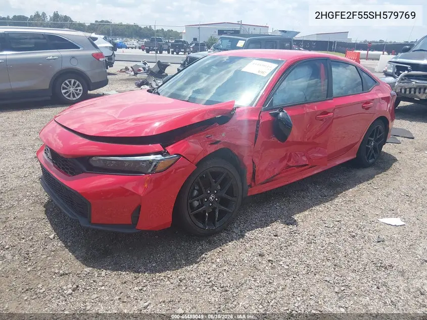 2025 Honda Civic Sport VIN: 2HGFE2F55SH579769 Lot: 45489049