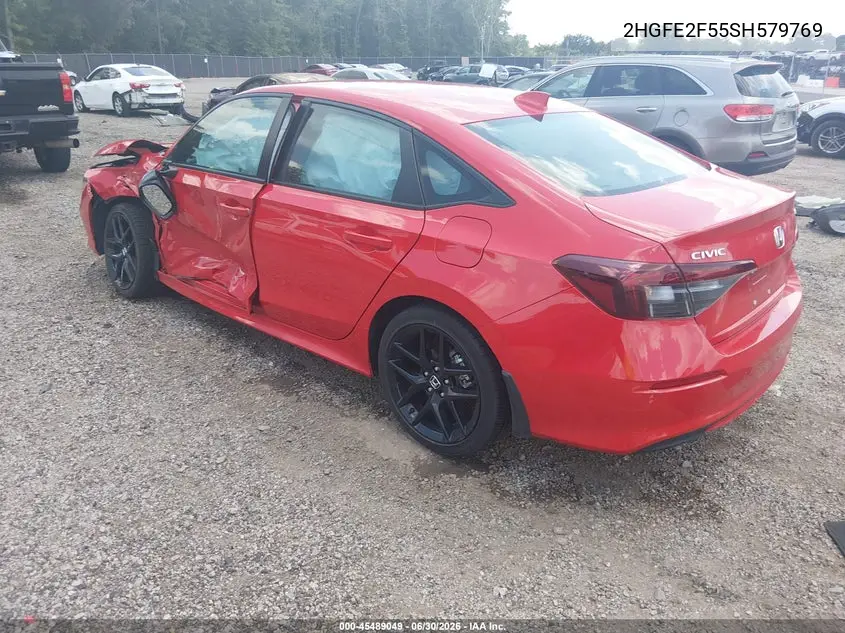 2025 Honda Civic Sport VIN: 2HGFE2F55SH579769 Lot: 45489049