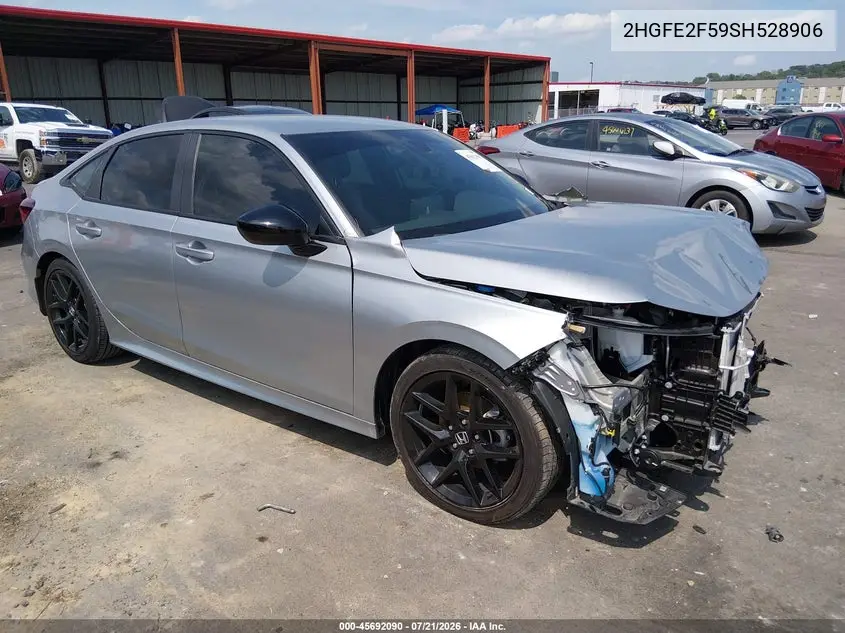 2025 Honda Civic Sport VIN: 2HGFE2F59SH528906 Lot: 45692090