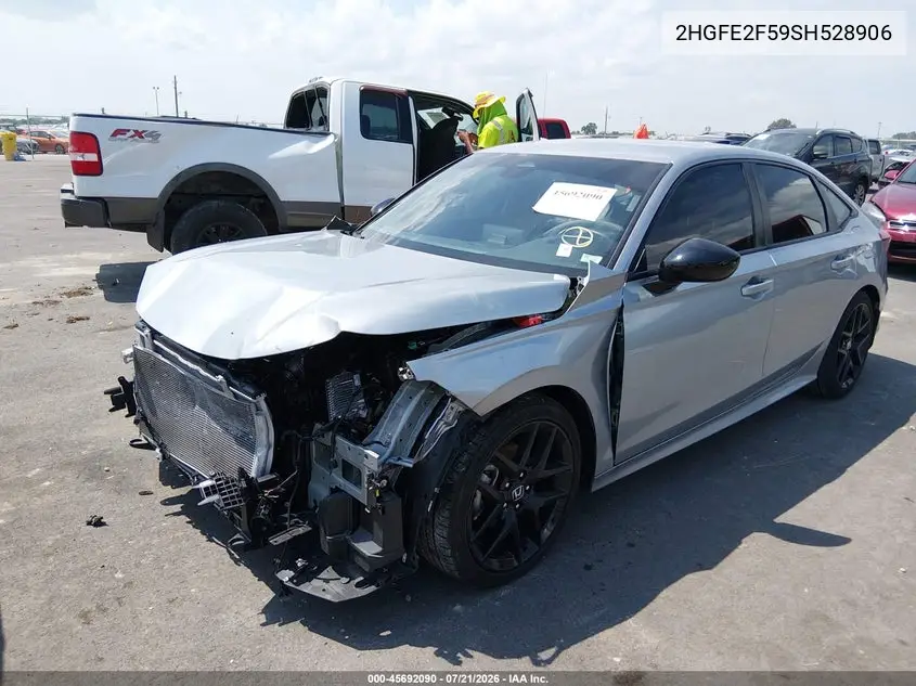 2025 Honda Civic Sport VIN: 2HGFE2F59SH528906 Lot: 45692090