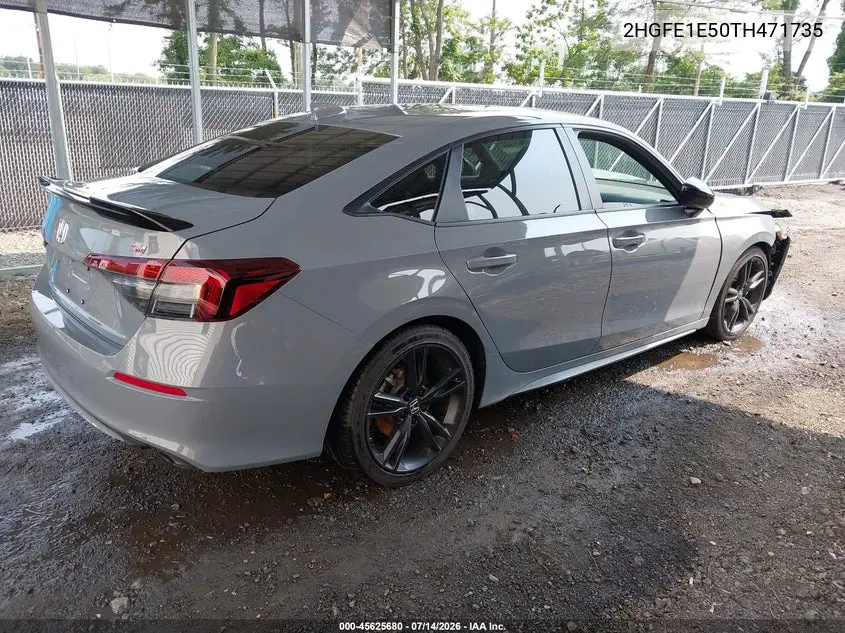 2026 Honda Civic Si Sedan VIN: 2HGFE1E50TH471735 Lot: 45625680