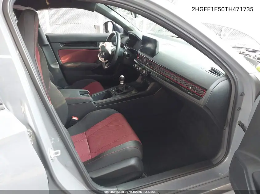 2026 Honda Civic Si Sedan VIN: 2HGFE1E50TH471735 Lot: 45625680