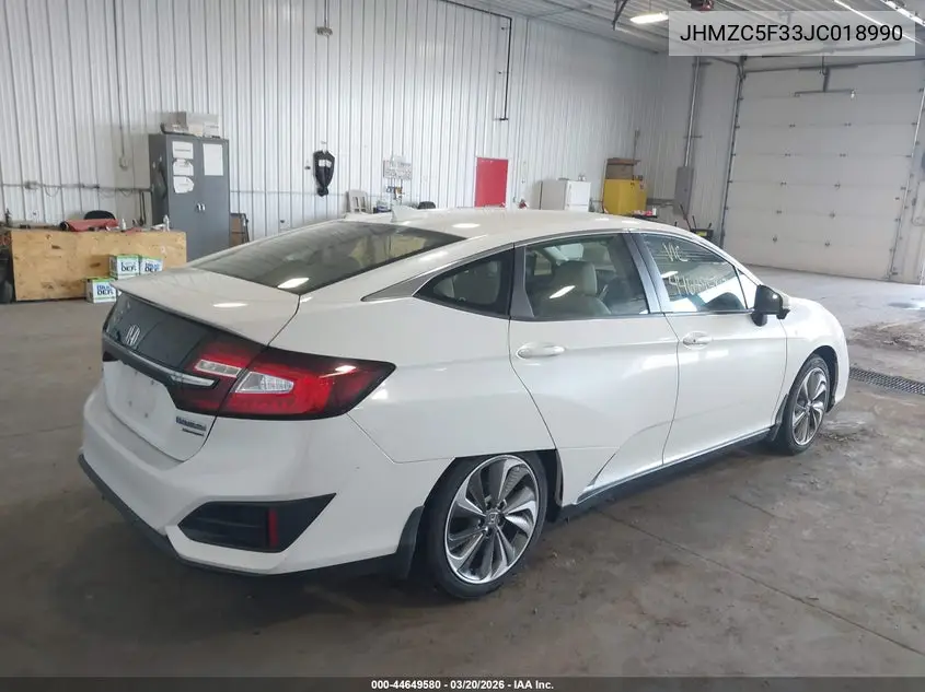 2018 Honda Clarity Plug-In Hybrid Touring VIN: JHMZC5F33JC018990 Lot: 44649580
