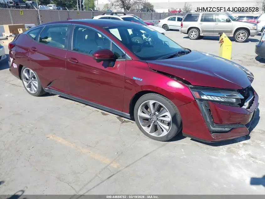 2018 Honda Clarity Plug-In Hybrid VIN: JHMZC5F14JC022528 Lot: 44658752