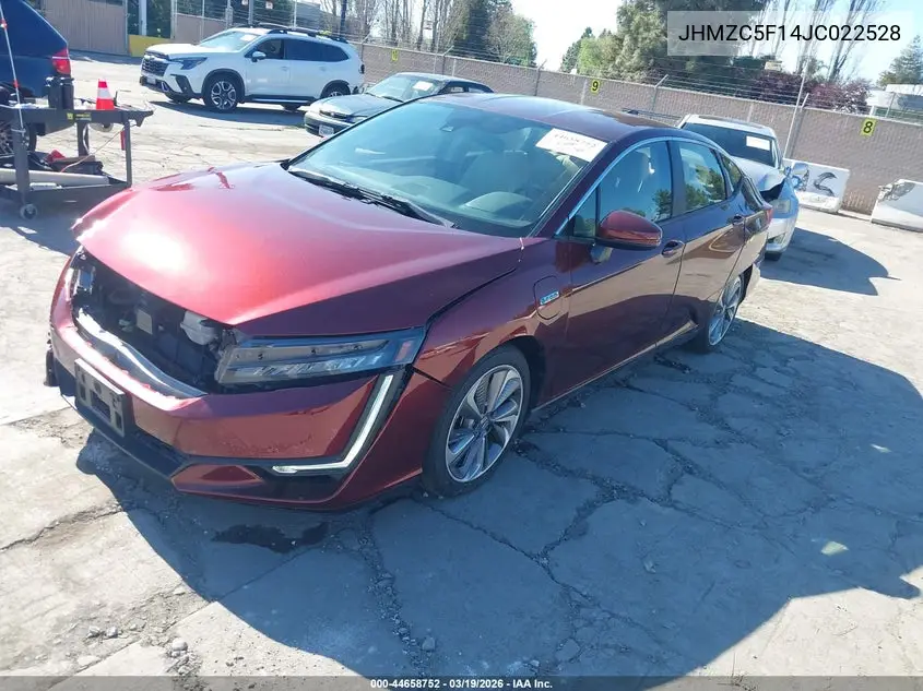 2018 Honda Clarity Plug-In Hybrid VIN: JHMZC5F14JC022528 Lot: 44658752